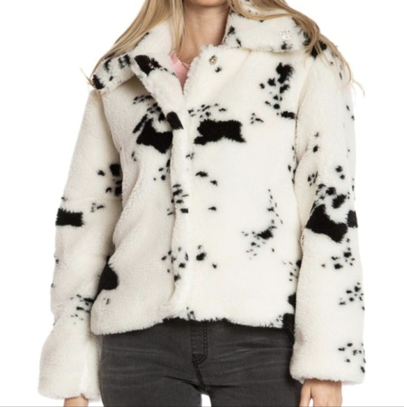 Juicy Couture Jackets & Blazers - Juicy Couture White and Black Faux Fur Comfy Y2K Jacket NEW SZ XS